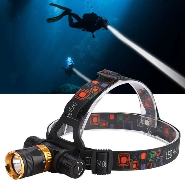 Waterproof LED Diving Light for Outdoor Use 50m, High KLB Underwater Lamp