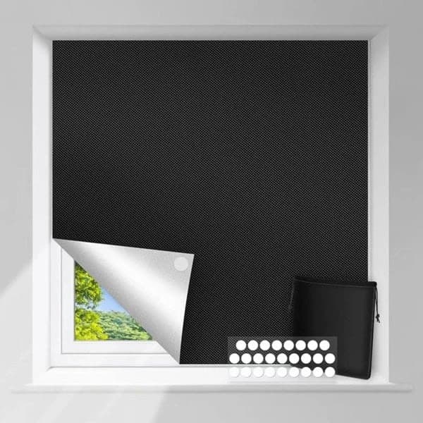 Mørkleggingsgardin 150x200cm med termisk belegg for total mørklegging og isolasjon [JUN]
