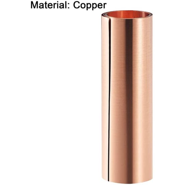 Kopparplåtsrulle, metallplåt 1000 mm x 100 mm x 0,03 mm