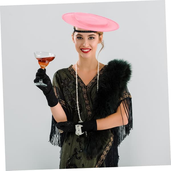 Hvid Sinamay Cocktailhat Fascinator Base Oval Millinery DIY Håndværkstilbehør