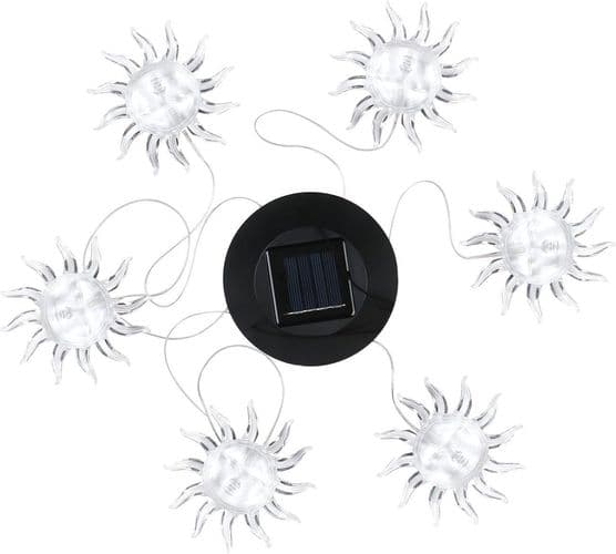 Solcellsdriven LED-mobil med färgskiftande solcellsljus
