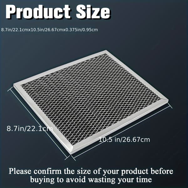 3-pak 97007696 Erstatningsfilter til B-Roan - Emhættefilter 10,5 X 8,75 til køkken - Filter til emhætte med aluminiumsnet kulkombination