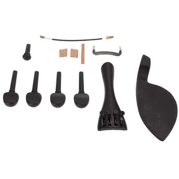 Violin Fiddle Tilbehørssæt Reservedele Metal Træ til 4/4 Størrelse Musikinstrument