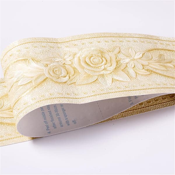 Wallpaper border, self-adhesive wall border, self-adhesive wallpaper border for kitchen, bathroom, 10 cm x 500 cm
