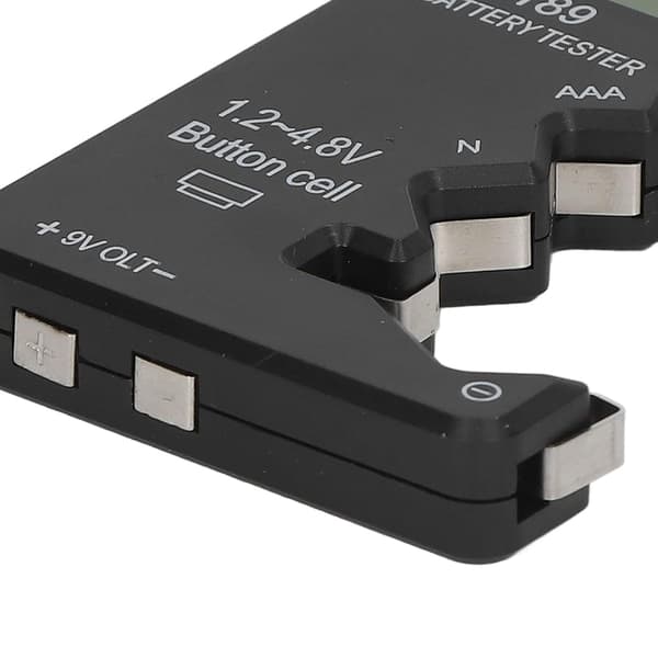 Batteritestare, Universal Batterikontroll Liten Batteritestare för C, AA, AAA, D, N, 9V, 6F22 Batteri 1.5V 3V Knappbatteri, Svart
