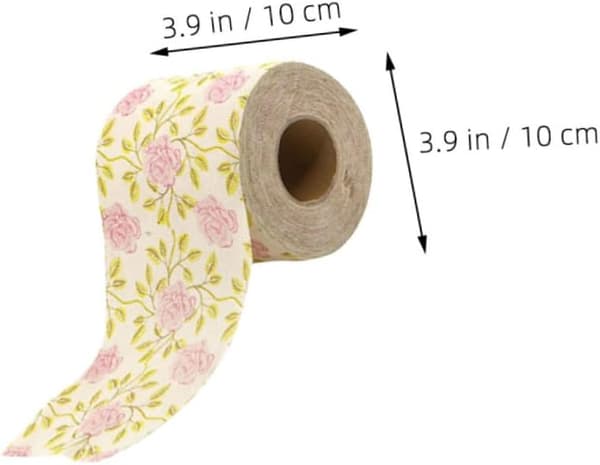 Printed Bamboo Pulp Toilet Paper with Floral Pattern, Bathroom Novelty
