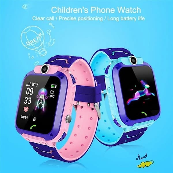 4G Smartwatch til børn med 4G SIM-kort, WIFI-tracker, stemmechat og videoopkald [GGL]