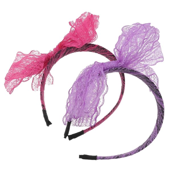 2 st spetsigt pannband för liten flicka festkläder tyg håraccessoar
