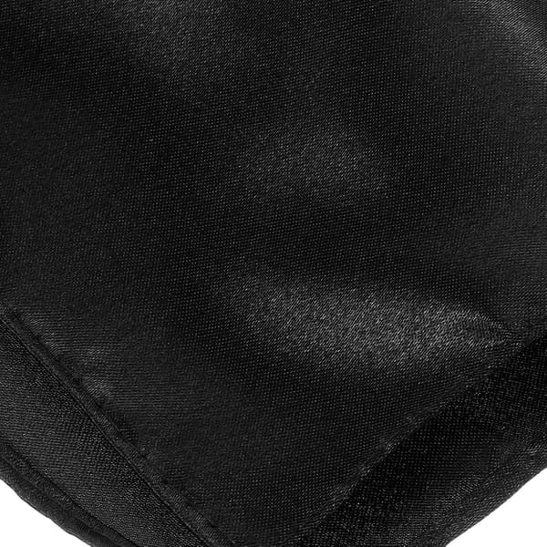 Herre Satin Butterfly Slips Lommetørklæde Sæt Sort til Brudgom Formel