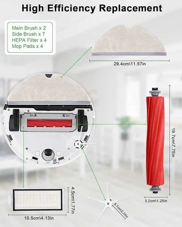 Varaosat, tarvikkeet, yhteensopiva Roborock Q7/Q7+/Q7 Max/ kanssa