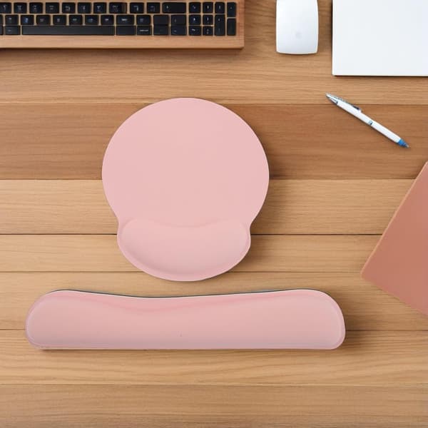 Musemåtte og håndledsstøtte til tastatur i memoryskum Ergonomiske kontor- og laptopunderlag