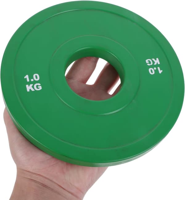 Rubber-Coated 1kg Barbell Weights, Fractional Training Bumper Plates