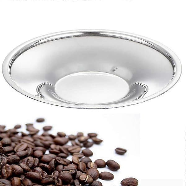 Isoleret Kaffekop Sæt - Dobbeltvæggede Espressokopper i Rustfrit Stål Latte Cappuccino Tekop Med Underkop Og Ske 125ml (sæt Med 2)