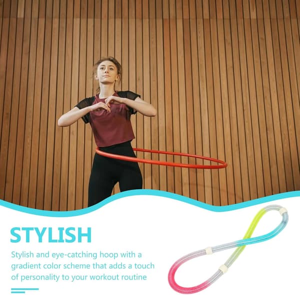 Women's Spring Soft Gradient Foldable Hula Hoop for Fitness and Abdominal Training Adjustable Exercise Hoop