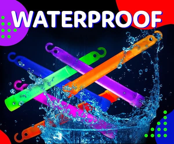 Glow Sticks Festutstyr for barn og voksne 25pk - 6 tommer Bul