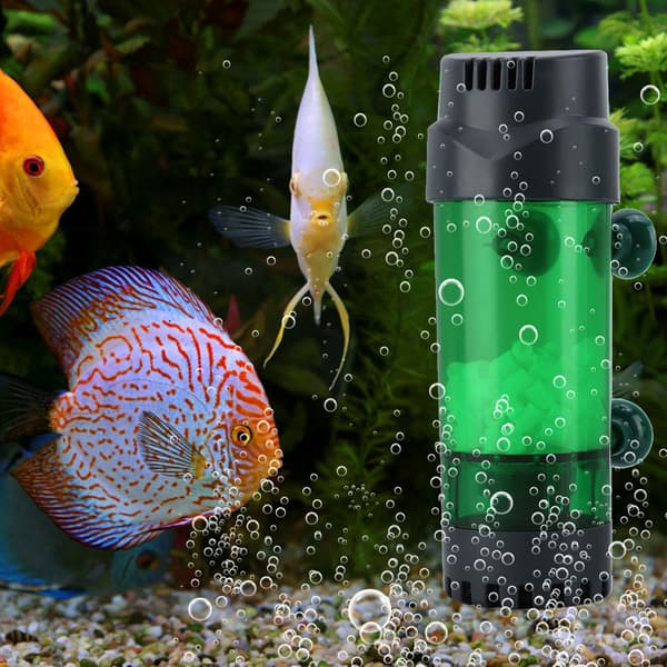 Fish Tank Double Biochemical Filter Aquarium Physical Sponge Filter with Suction Cup (LH600)