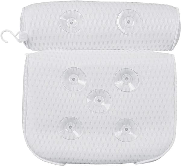 Badekudde for badekar Luksus 4D Air Mesh Spa Badekudde Sklisikre sugekopper Badekudde for spa boblebad
