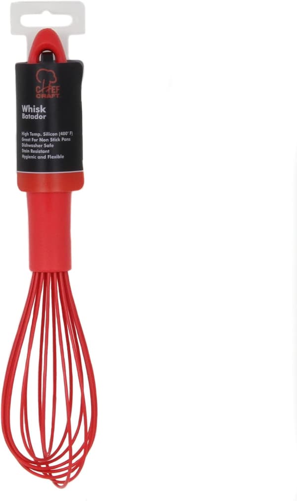 Chef Craft Premium silikonivisp keittiöön, 26,7 cm (10,5 tuumaa), punainen