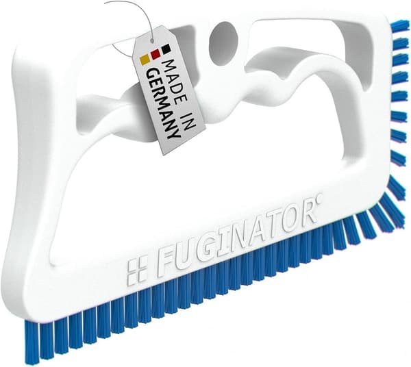 Fuginator Tile Grout Cleaning Brush for Bathroom, Kitchen, and Household Use (White/Blue)