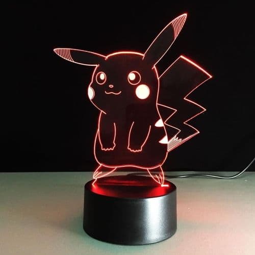 3D LED Night Light, 7 Colors Gradually Changing with Touch Button USB Table Lamp