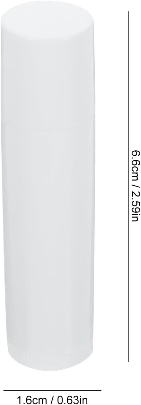 50 Pcs Empty Lip Balm Tubes with Lids Lipstick Containers in PP Material, DIY Friendly