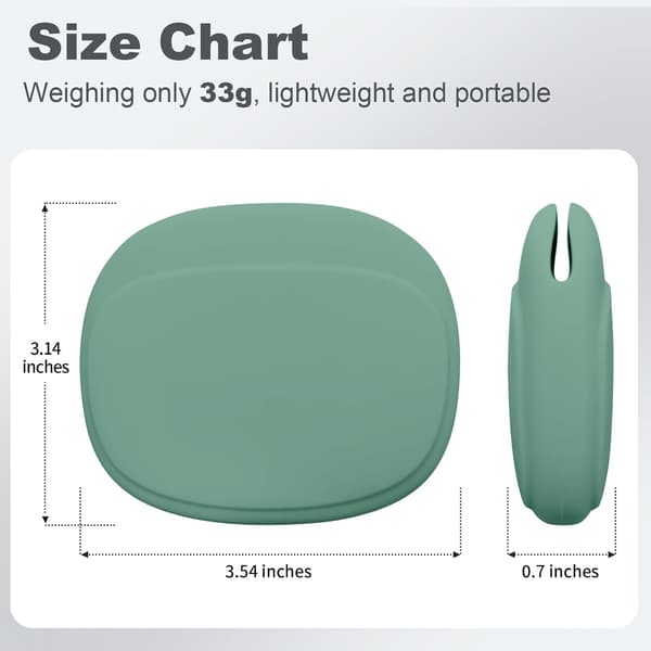Silicone Earphone Organizer - Data Cable Storage Case - Mini Key Box - Portable Wired Earphone Organizer, Green