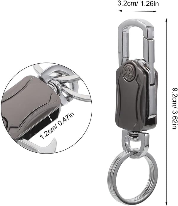3 Pcs Fidget Keychain: Metal Keychain Fidget Spinner - Retro Creative Rotating Finger Pendant Keychain for Bag
