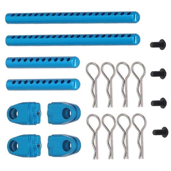 RC Bil Kaross Stolpe Kit for 1/10 TT02 RC Bil Oppgraderingssett Blå_tfrf