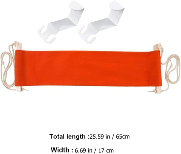 Desk Hanging Foot Hammock 65x17cm with Hooks Foldable Under Desk Footrest Ergonomic Accessory