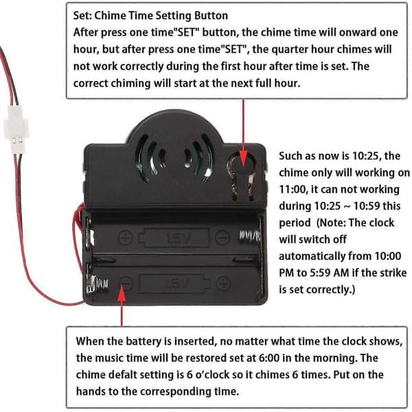 Quartz Pendul Udløsningsur Bevægelse Klokkespil Musikboks Kompletterer Pendul Ur Kit med Spader, Ventilator