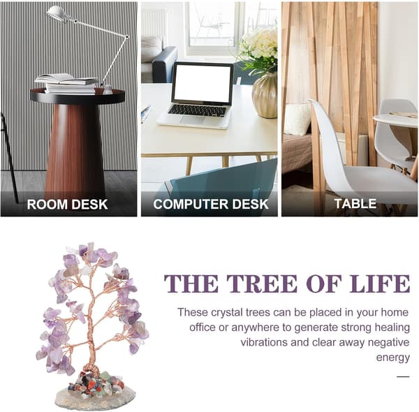 Crystal Tree Ornament Crystal Embellishment Delicate Tree Modeling Non-fading Use Unique Desktop Home Ornament