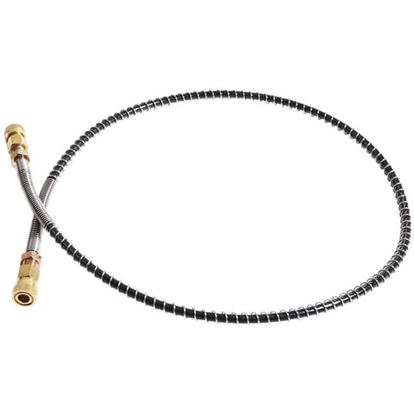 Slang med spiralfjäder, 100 cm lång, PCP pneumatisk luftfyllningspump, svart nylonslang