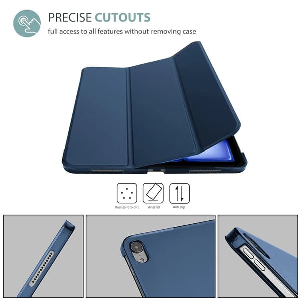 This protective case is compatible with the iPad Pro 11-inch series, providing robust protection for your tablet. Navy Navy