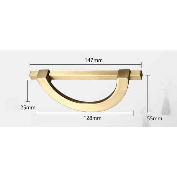 2-pack Gold-Black Kitchen Door Handles 128mm