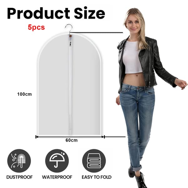 5st Garment Dust Bag-Eva Zipper [White Edge Medium Thickness]-60*100cm