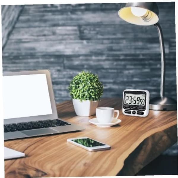 Digital Kitchen Timer LCD-skärm Nedräkningstimer för matlagning Svart