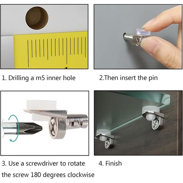 30 Shelf Brackets, Shelf Pins, Replacement Shelf Pins for Cabinets, Kitchen Shelf Supports