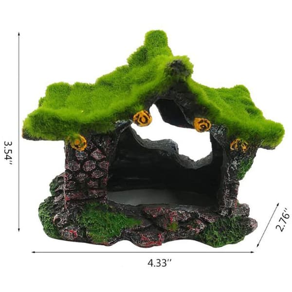 Akvarium Hjemmeinnredning Dekorasjon Harpiks Hul Gjemmested Hus, Beta Fisk Logg Drivved Tilbehør Grotte Tank Dekorasjon