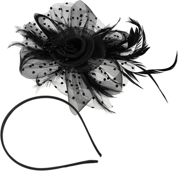 Fascinator Hodeplagg for Kvinner, Meshslør Te-Partyhatt, Bryllups- og Ballhårpynt