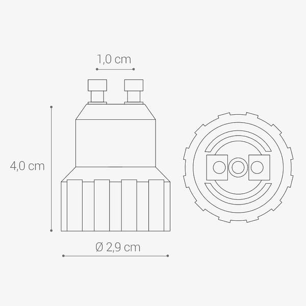Adapter for sokkel - GU10 til E14 sokkelomformer - Bajonettbase Lampefeste Adapter for Halogen LED-lampe