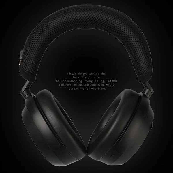 Mesh hovedbåndsovertræk til Sennheiser MOMENTUM 4 hovedtelefoner Pudebetræk Sort 0.02[XJ]_tfrf