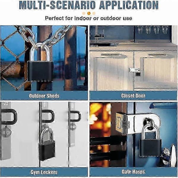 4-digit Combination Lock, 1 Waterproof Outdoor Combination Lock, Zinc Alloy Combination Lock, Robust 8mm Lock