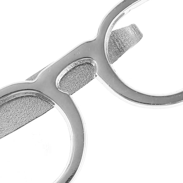 4 st slipsnålar i legering för män med glasögondesign