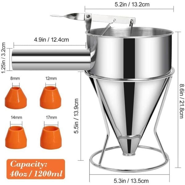 Dejdispenser - Køkken - 1,2 L - Rustfrit stål - Ergonomisk - Let at rengøre