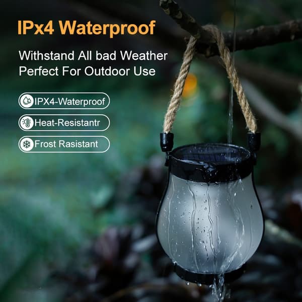 Solar-powered flame lamp, outdoor camping atmosphere lantern