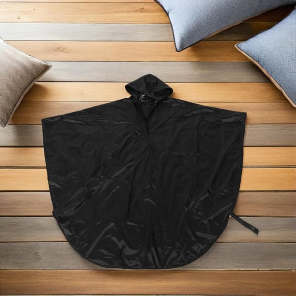 Waterproof Wheelchair Rain Poncho with Hook and Loop Closure, Full Coverage Rainwear
