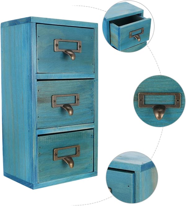 Multifunctional Wooden Storage Box for Desk Organization with Compartments