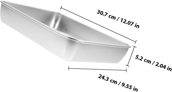 Rectangular Baking Pan Oven Tray 13.78x9.84x1.97inch Stainless Steel Nonstick Easy to Store