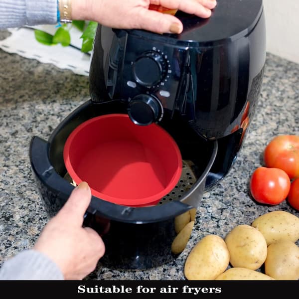 2 stk 8 tommer kageforme til bagning, silikoneforme runde kageforme bageforme non-stick hurtig udløsning egnet bageplade til muffins buddinger brød 8 tommer 8 inch