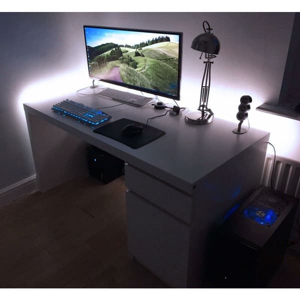 USB LED-lamper, 5V 5 meter 300 lysdioder koldhvide LED-strips med USB-kabel, baggrundsbelysning til TV-computer, dekorativ belysning til køkken, rebelysning